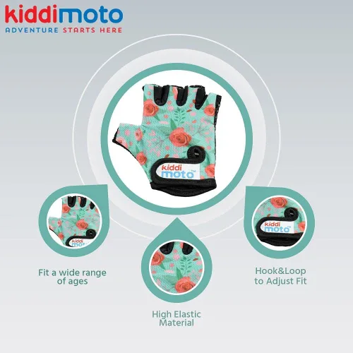 Miniatura 4 de Kiddimoto Kids Cycling Gloves Anti-Slip Kids Bike Gloves for Boys and Girls Fingerless Kids Mountain Bike Gloves for BMX, MTB Riding, Gymnastics