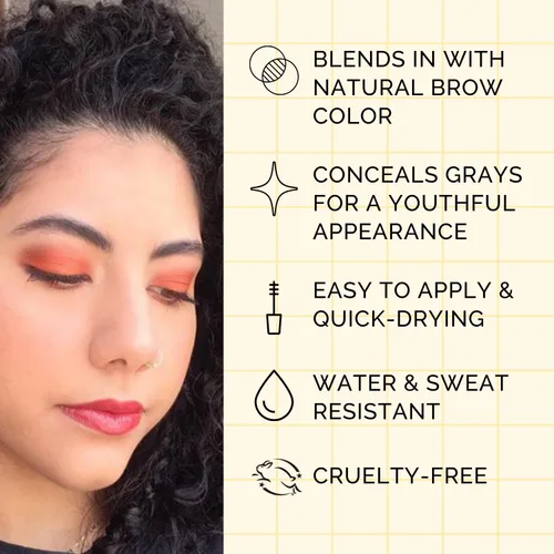 Miniatura 6 de Elizabeth Mott Queen of the Fill Gel tintado para cejas – Relleno de cejas, voluminizador y fijador – Define, da forma y cubre las canas – Marrón