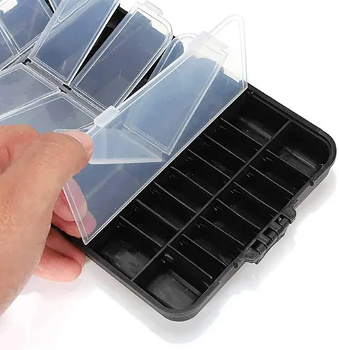 Miniatura 5 de VALINK Tacke de pesca portátil señuelo cuchara gancho cebo aparejos caja de almacenamiento impermeable contenedor para accesorios de pesca
