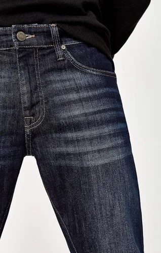 Miniatura 6 de Mavi Jeans Mens Zach ascenso Regular pierna recta en azul negro Williamsburg