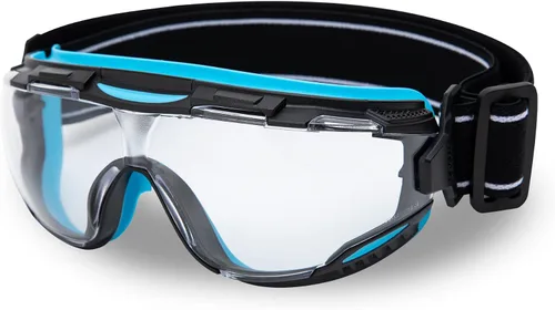 Miniatura 12 de DEX FIT Gafas de seguridad protectoras SG220; protección ocular Z87, antiniebla y antiarañazos, para trabajo, ajustables, unisex