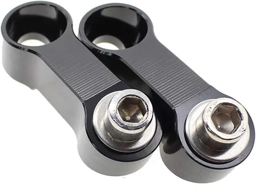 Miniatura 2 de 0.315 in X 0.049 in paso derecha+izquierda roscado motocicleta bicicleta cruceros scooters montaje espejo elevador adaptador adaptador aluminio Moto