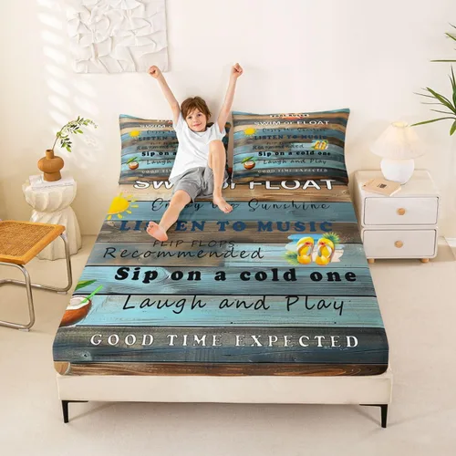 Miniatura 46 de Erosebridal Fishing Fitted Sheet Twin for Boys, Big Pike Fish Black Bed Sheets for Rustic Farmhouse Lake House Decor, Fishing Bedding Set Marine