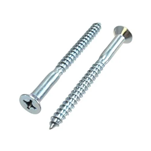 # 14 x 3" cabeza plana Phillips tornillos para madera (Caja de 100)
