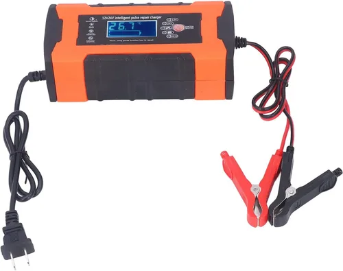 Miniatura 7 de Mantenedor del cargador de batería de pulso de 12 V 10 A 24 V 5 A con enchufe de EE. UU. para desulfatación de batería de coche camión barco