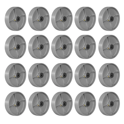 Miniatura 17 de Ruedas giratorias de repuesto de 6 x 2 pulgadas, rueda de hierro fundido de acero, resistente, capacidad de 1200 libras por rueda, orificio de 1/2