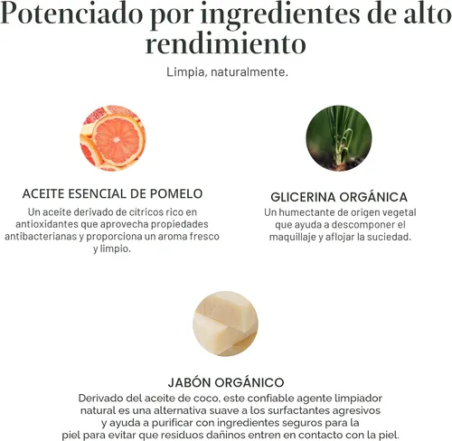 Miniatura 3 de Barra de lavado de brochas Ogee - Barra de lavado de brochas de maquillaje suave con ingredientes orgánicos, segura para las cerdas, fabricada