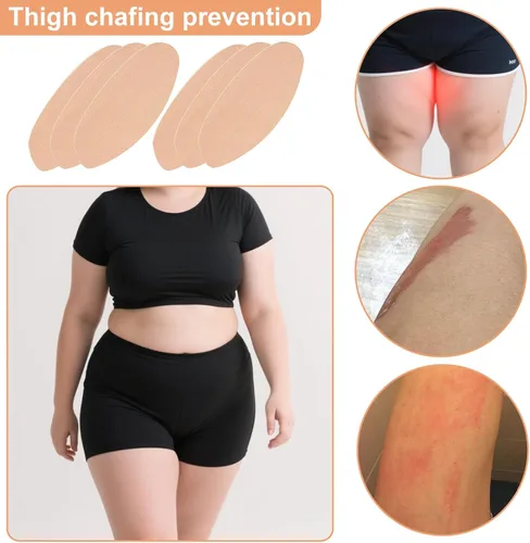Miniatura 2 de Parches transparentes antifricción para muslos para mujer, paquete de 12 protectores invisibles para muslos, prevención de rozaduras, impermeables