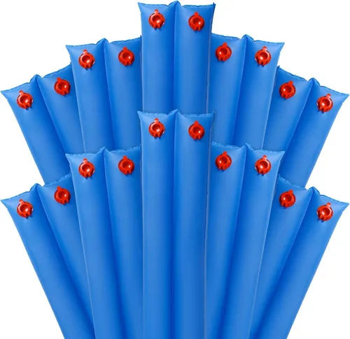 Miniatura 7 de Hedday Pesos para Cubierta de Alberca para Invierno Enterrada, Diseño de Esquina Azul en Forma de L de 2x2 Pies, Bolsas de Agua de Vinilo Resistente