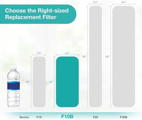 Miniatura 7 de SimPure Filtros de agua de sedimentos, 5 micrones, 10 x 4.5 pulgadas, repuesto para toda la casa, compatible con W15-PR, DGD-5005, FP15B, HD-950A