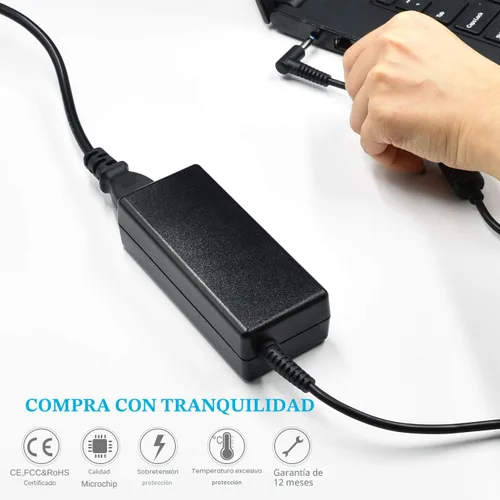 Miniatura 5 de Cargador para portátil de 65 W compatible con HP Pavilion x360 14 15 17, Envy 13 15 X360, Elitebook 840 G5, ProBook Chromebook Stream Series