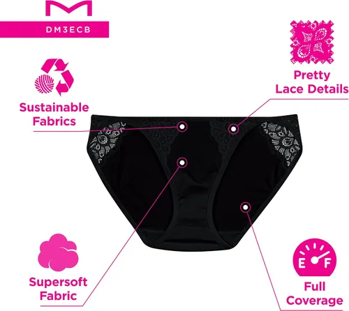 Miniatura 5 de Maidenform Bragas de cordón con detalles de encaje, ropa interior de bikini para mujer, paquete de 3