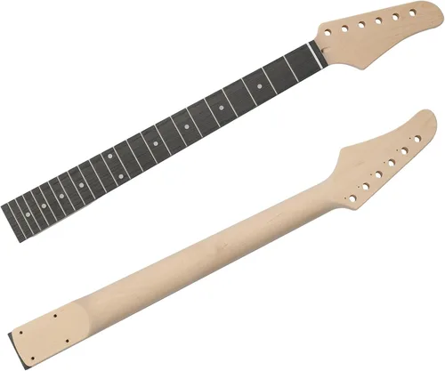 Miniatura 4 de Ktaxon Kit de guitarra eléctrica DIY con cuerpo de caoba, kit de guitarra eléctrica de 6 cuerdas de tamaño completo con cuello de arce, correa