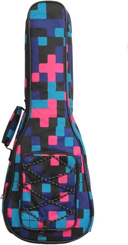 Miniatura 12 de MUINS Estuche para ukelele, 21 23 26 30. Estuche duradero y colorido para ukelele con acolchado más grueso para soprano, concierto, tenor con dobles