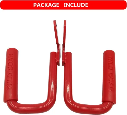 Miniatura 5 de Barras de Agarre Frontales de Acero para 1997-2006 Jeep Wrangler TJ, 97-06 Jeep Wrangler TJ de 2 y 4 Puertas, Barra de Agarre Super Duty, Rojo