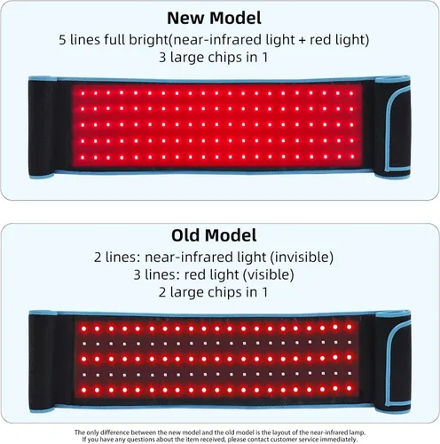 Miniatura 8 de Terapia de luz roja, terapia de luz infrarroja para cuerpo, cintura, espalda, hombro, pierna, alivio muscular, rodilla, 3 chips en 1, 660 nm, 850