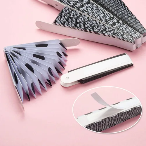 Miniatura 5 de ONUPGO Paper Fans - Juego de abanicos de papel para colgar en fiestas, color negro, 12 unidades, decoración de fiesta mexicana, pancarta colgante