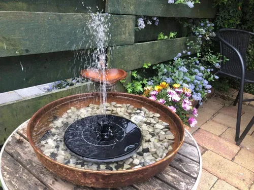 Miniatura 6 de Solatec - Fuente solar, bomba de fuente de baño para pájaros de 1.4 W, kit de panel solar, bomba sumergible de riego al aire libre para estanque