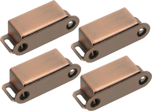 Miniatura 18 de Alise Cat005G-4P - Cerradura magnética para gabinete, cierre de puerta con fuerte magnético para gabinetes, puertas de armario doradas, cerraduras