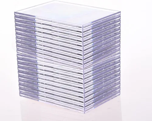 Miniatura 2 de Fundas para tarjetas coleccionables, 20 unidades, protectores de tarjetas de acrílico duro, ladrillo transparente + 5 soportes de exhibición
