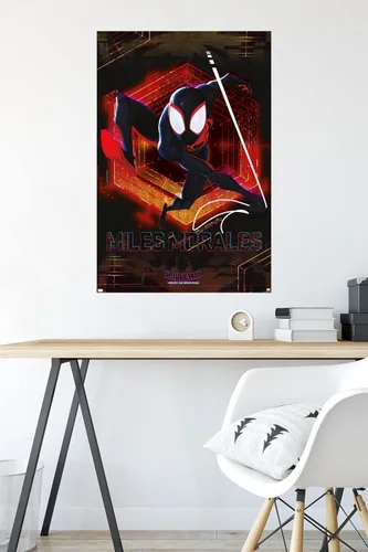 Miniatura 4 de Marvel Spider-Man: Across the Spider-Verse - Póster de pared Miles, 34 pulgadas de largo x 22.4 pulgadas de ancho, versión sin marco
