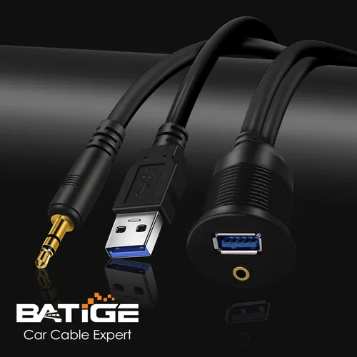 Miniatura 3 de Cable USB 3.0 y 0.138 in para montaje en coche, 3 pies