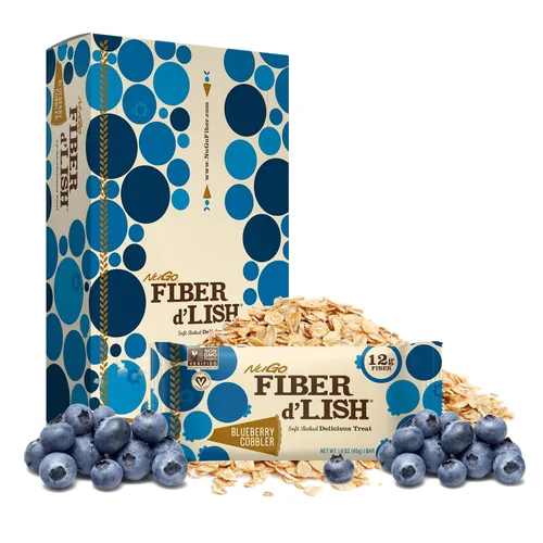 Miniatura 2 de NuGo Fiber d'Lish - Cobbler de arándanos, 0.44 onzas de fibra alta, vegano, 150 calorías, 16