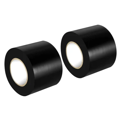 Miniatura 9 de Maveek 2 rollos de cinta eléctrica de PVC de 2 pulgadas, impermeable, cinta aislante de reparación, rollo de color negro, para tuberías o ventanas