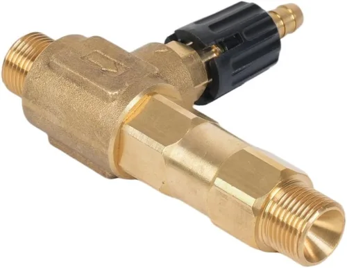 Miniatura 3 de Inyector químico para lavadora a presión de 1-2 GPM para bomba general, control ajustable, arandela de potencia, inyector aguas abajo, orificio