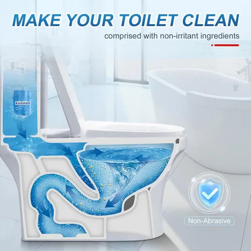 Miniatura 2 de KIISIISO Limpiadores de Tazas de Inodoro - 9 Botellas, Pastillas Limpiadoras de Taza de Inodoro Azules en Botellas con Tecnología de Liberación