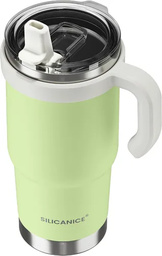 Miniatura 11 de Para café helado y licuados de frutas - Nunca vuelvas a beber de una tapa mohosa: vaso higiénico de 20 onzas, tapa 100% a prueba de fugas y boquilla