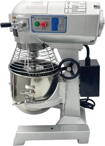 Miniatura 6 de TECHTONGDA Mezclador comercial de alimentos 10Qt. Mezclador de masa de acero inoxidable Mezclador de soporte de cocina amasadora 110 V 450 W
