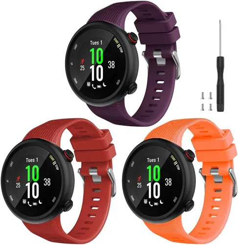 Miniatura 11 de Compatible con Garmin Forerunner 45, correa de repuesto deportiva de silicona suave, pulsera de fitness para Garmin Forerunner 45 Smartwatch
