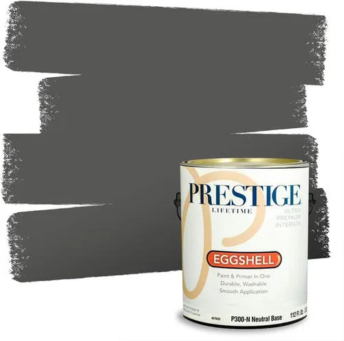 Miniatura 163 de PRESTIGE Paints - Pintura interior e imprimación en uno, 1 galón, cáscara de huevo, pimienta envejecida
