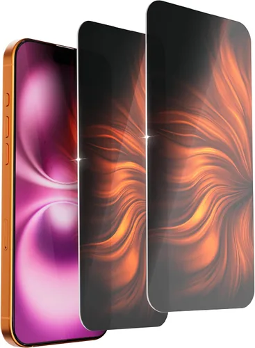Miniatura 9 de Paquete de 2 protectores de pantalla de privacidad para iPhone 11 Pro Max/XS Max, vidrio templado antiespía, efecto espejo colorido degradado