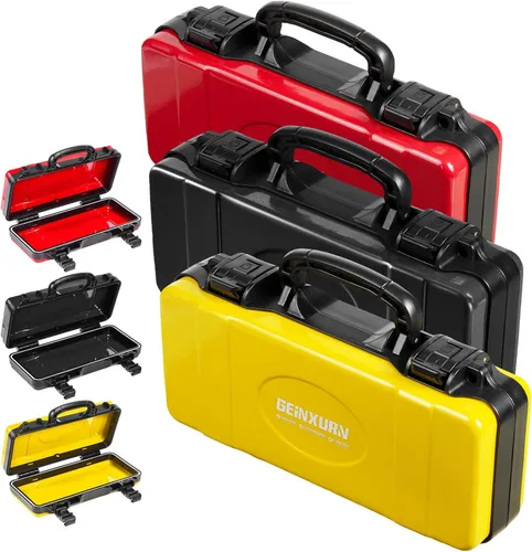 Miniatura 11 de Geinxurn Organizador de herramientas de acero de 11 pulgadas, 2 piezas, caja roja y negra, almacenamiento de herramientas ABS portátil duradero