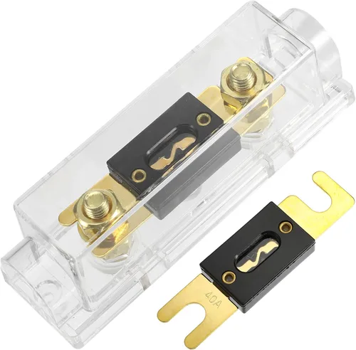Miniatura 13 de X AUTOHAUX 1 Unidades de audio para coche 0 4 8 calibre en línea ANL portafusibles transparente transparente bloque de fusibles con 2 unids 125A