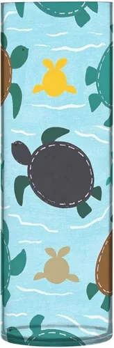 Blue Cartoon Sea Turtle Silhouette Plastic Flower Vase for Home Decor 11.8 x 3.9 Inch decorative Living Room Vase Unbreakable Living Room Dining