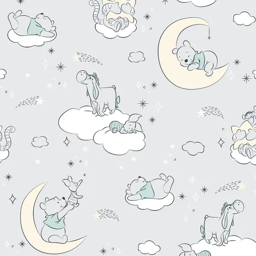 Miniatura 5 de Lambs & Ivy Disney Baby Cozy Friends Winnie The Pooh - Sábana ajustable para cuna gris Amigos acogedores de Pooh