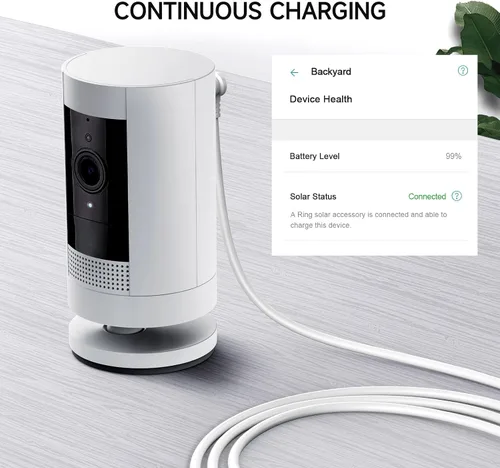 Miniatura 8 de OLAIKE Paquete de 2 cables de carga de 16 pies para batería Ring Stick Up Cam/Plug-in y Ring Spotlight Cam Battery, adaptador de corriente