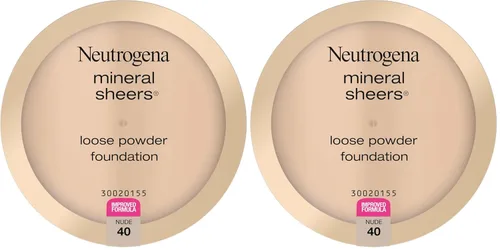 Miniatura 20 de Neutrogena Mineral Sheers - Base de maquillaje ligera en polvo suelto con vitaminas A, C y E, cobertura transparente a media, mejorador del tono