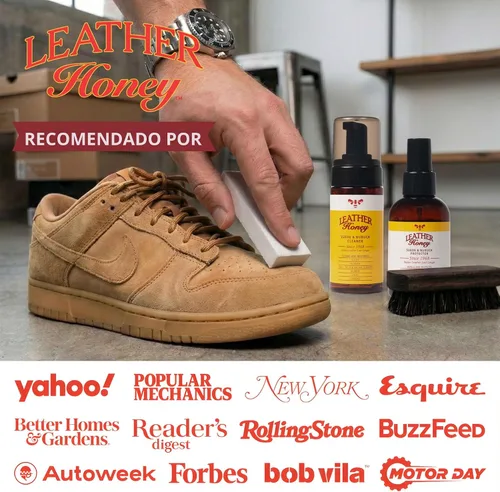 Miniatura 7 de Kit de Cuidado de Gamuza y Nubuck Leather Honey: Limpiador, Protector, Cepillo y Borrador de Gamuza: Limpia, Protege y Restaura Zapatos, Botas