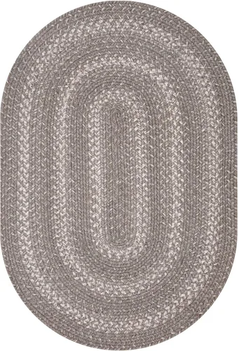 Miniatura 8 de Homespice Grey Cloud Farmhouse - Alfombras trenzadas de 5 x 8 pies, alfombras de yute duraderas para sala de estar y comedor Gris nube