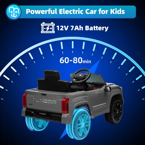 Miniatura 2 de MINIATURE MOTORS Camioneta eléctrica de 12 V con batería de 7 Ah para niños, camioneta eléctrica con maletero con control remoto, Bluetooth, música