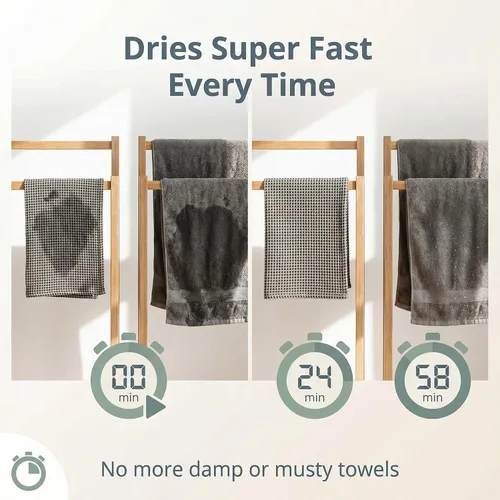 Miniatura 4 de Pure Linen - Juego de 2 toallas de baño pequeñas de 20 x 40 pulgadas de secado rápido para pieles sensibles, toallas finas para baño, toalla ligera