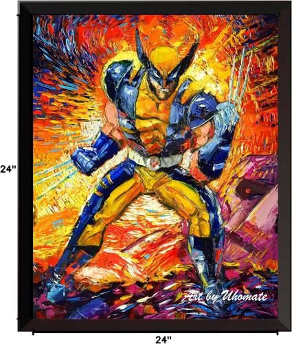 Miniatura 5 de Uhomate Pósteres de superhéroe X-Man Wolverine de Vincent Van Gogh, noche estrellada, póster para el hogar, lienzo para pared, decoración