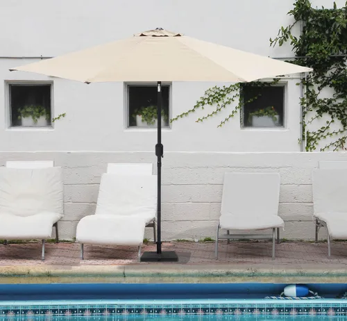 Miniatura 7 de ontheway 11FT Patio Umbrella Enhanced Replacement Canopy Market Table 8 Ribs Umbrella Canopy