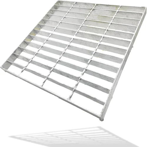 Miniatura 20 de Rejilla de drenaje de acero galvanizado con borde de 24 x 24 pulgadas, cubierta de canal de entrada de alta resistencia clase B de 28100 libras