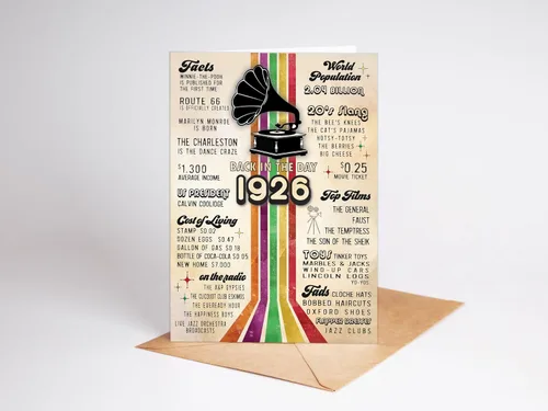 Miniatura 9 de Katie Doodle Tarjeta de cumpleaños número 100 – (hecha en Estados Unidos) – Tarjeta de cumpleaños de 100 años (5 x 7 pulgadas, interior en blanco)