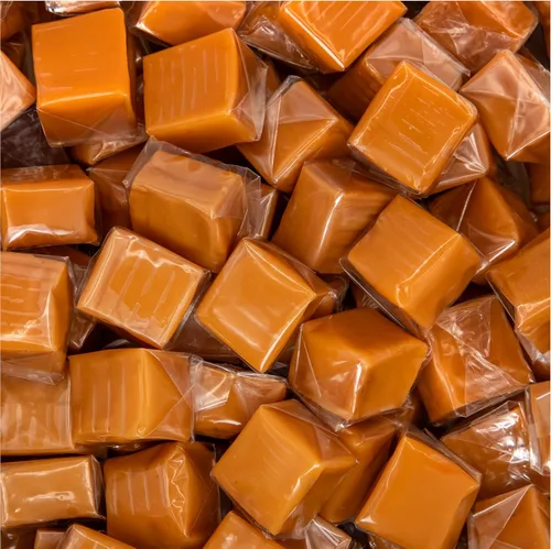 Caramel Cubes Candy - Paquete a granel de 5 libras - Caramelos envueltos individualmente para buffets de dulces, repostería, bolsas de regalo y